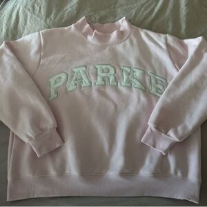 Parke Light Pink Women's Mockneck Sweatshirt